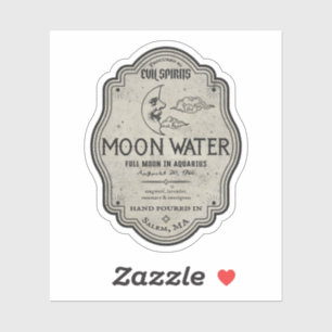 Halloween Böser Mond Wasser Magie Trank Aufkleber