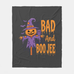 Halloween Böser und Boo Jee Vogelscheuche Grafik Fleecedecke