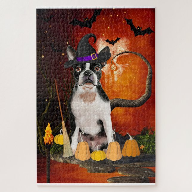 Halloween Boston Terrier Dog (Vertikal)