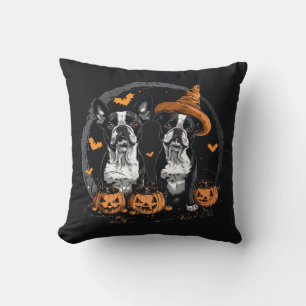 Halloween Boston Terrier Dogs Kissen