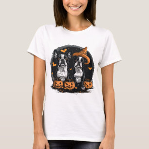 Halloween Boston Terrier Dogs T-Shirt