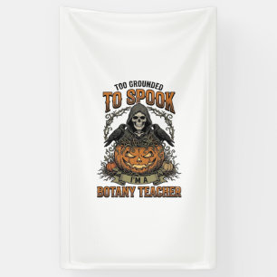 Halloween Botanik-Lehrer Vintage-Stich Kürbis Banner