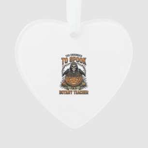 Halloween Botanik-Lehrer Vintage-Stich Kürbis Ornament