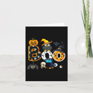 Halloween Bowling mit Hexenhühnchen-Jungs-Mädchen Karte