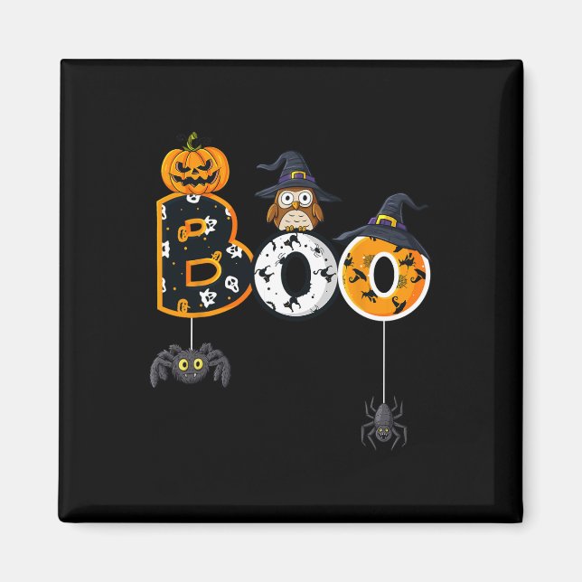 Halloween Bowling mit Hexenhühnchen-Jungs-Mädchen Magnet (Vorne)