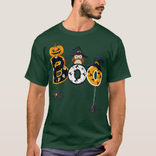 Halloween Bowling mit Hexenhühnchen-Jungs-Mädchen T-Shirt
