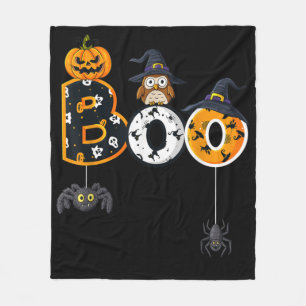 Halloween-Bowling mit Hexenhutspinnen Fleecedecke