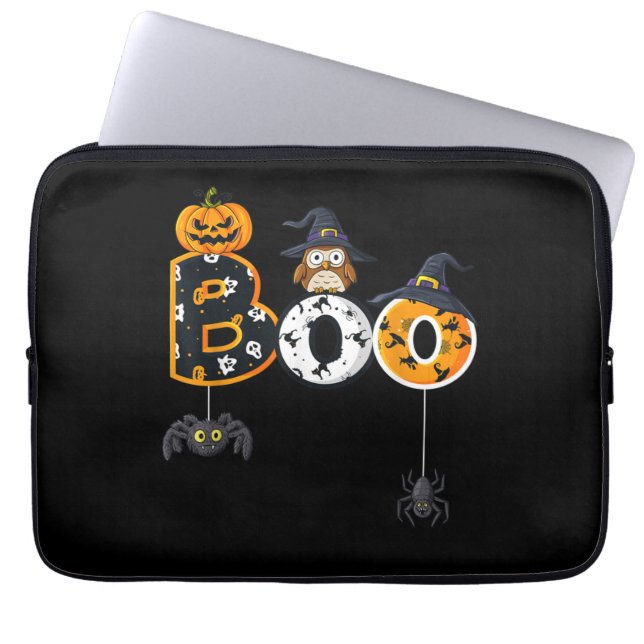 Halloween-Bowling mit Hexenhutspinnen Laptopschutzhülle (Vorderseite)