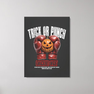 Halloween Boxen Knockout Nacht Leinwanddruck