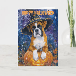 Halloween Boxer Dog Feiertagskarte