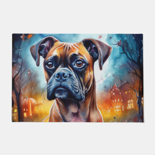 Halloween-Boxer mit Kürbissen Gruselig Fußmatte