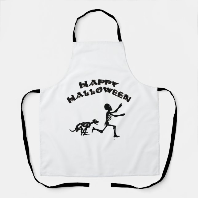Halloween Boy and Dog Schürze (Vorderseite)