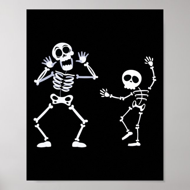 Halloween Boys Girls Kids Skeleton Griddy Dance T Poster (Vorne)