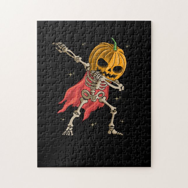 Halloween Boys Kids Dabbing Skeleton Beängstigend  (Vertikal)