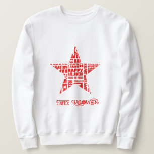 Halloween Brauch Coole Whimsical-Typografie Rot Sweatshirt