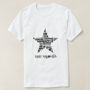 Halloween Brauch Coole Whimsical-Typografie Schwar T-Shirt