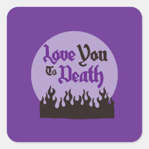 Halloween Brauch Skurril Lustig Modern Violett Quadratischer Aufkleber