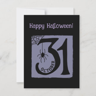 Halloween Brauch Skurrile Lustige Moderne Lila Postkarte