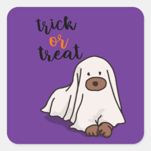 Halloween Brauch Skurrile Lustige Moderne Lila Quadratischer Aufkleber