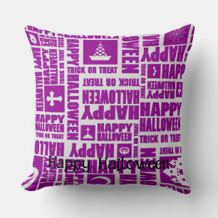 Halloween Brauch Whimsical Cool Lustig Lila Kissen