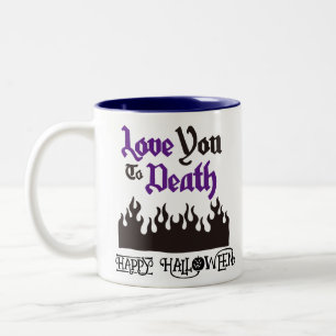 Halloween Brauch Whimsical Lustig Modern Lila Zweifarbige Tasse