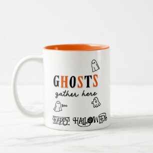 Halloween Brauch Whimsical Lustig Modern Orange Zweifarbige Tasse