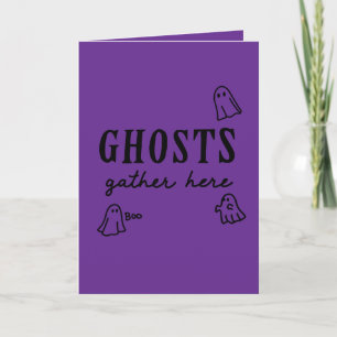 Halloween Brauch Whimsical Lustig Modern Violett Karte