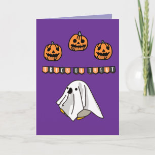 Halloween Brauch Whimsical Lustig Modern Violett Karte