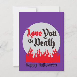 Halloween Brauch Whimsical Lustig Modern Violett Postkarte