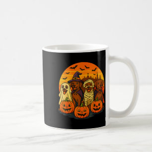 Halloween Brauner Labrador Geist Gruseliger Schoko Kaffeetasse