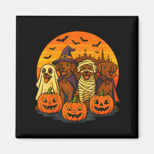 Halloween Brauner Labrador Geist Soky Schokoladen Magnet