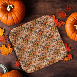 Halloween-braunes Design Pappteller