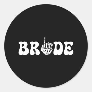Halloween Braut Groom Skeleton Couple Matc Runder Aufkleber