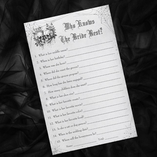 Halloween Brautparty, das Bride Best Game kennt (Von Creator hochgeladen)