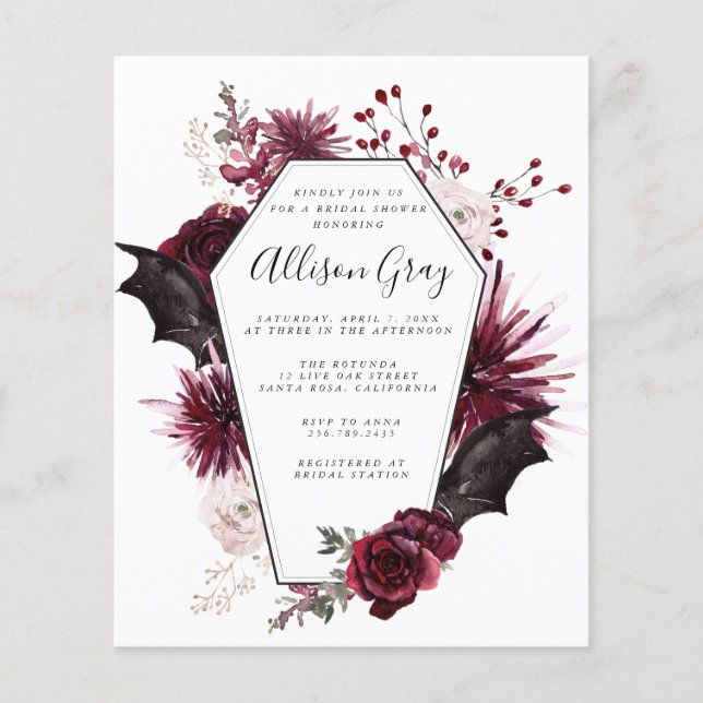 Halloween-Brautparty | Flyer Haushalt (Vorne)