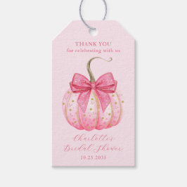 Halloween Brautparty Pink Pumpkin Vielen Dank Geschenkanhänger