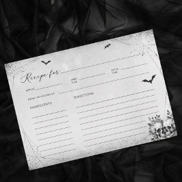 Halloween Brautparty Repcipe Card Einladung