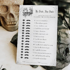 Halloween Brautparty, sagte er, sie sagte Game