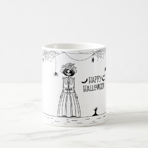 Halloween Bride Skeleton Tasse
