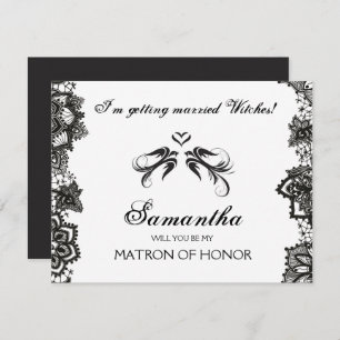 Halloween Bridesmaid Proposition Invitation ~ GOTH