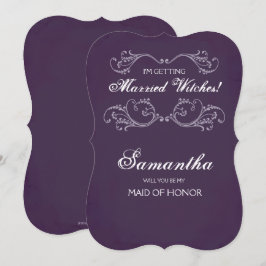 Halloween Bridesmaid Vorschlag Einladung ~ Funny