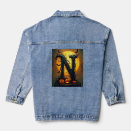 Halloween Brief N Einzelner Träne Jeansjacke