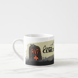 Halloween Briefmarke Collection "Creepy Friedhof" Espressotasse