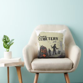 Halloween Briefmarke Collection "Creepy Friedhof" Kissen