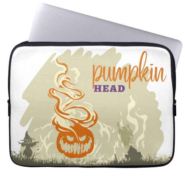 Halloween Briefmarke Collection "Pumpkinhead" Laptopschutzhülle (Vorderseite)