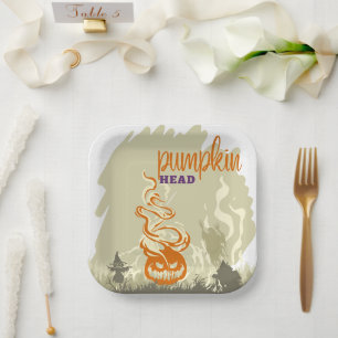 Halloween Briefmarke Collection "Pumpkinhead" Pappteller
