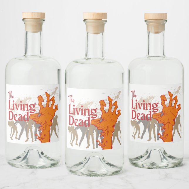 Halloween Briefmarke Collection "The Living Dead" Alkoholflaschenetikett (Flaschen)