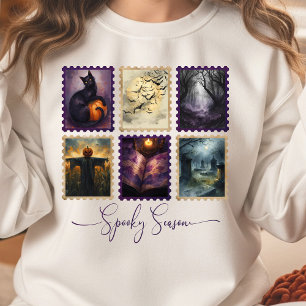 Halloween-Briefmarkensammlung-Sweatshirt Sweatshirt