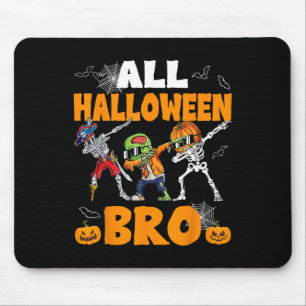 Halloween Bro Dabbing Skeleton Kürbislaterne Boys Mousepad