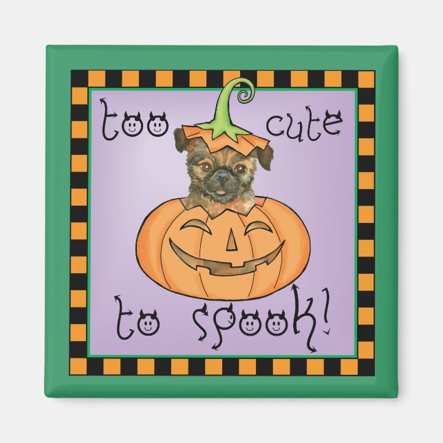 Halloween Brussels Griffon Magnet (Vorne)
